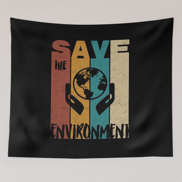 Item preview, Save The Environment, Retro Vintage Design, Earth Day designed and sold by PROMEN Creativity.