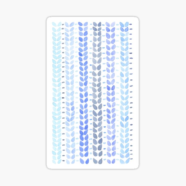 Blue Knit Stitches Pattern Sticker