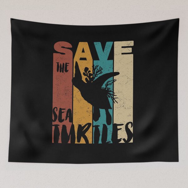Item preview, Save The Sea Turtles, Retro Vintage Design, Earth Day designed and sold by PROMEN Creativity.
