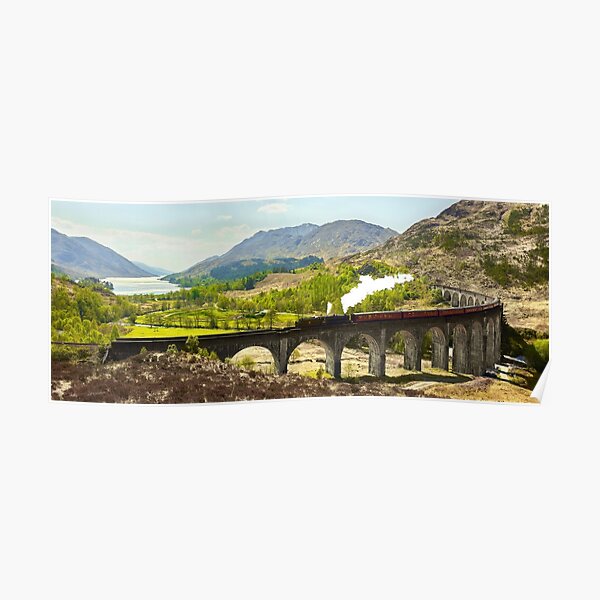 The Jacobite over the Viaduct Poster