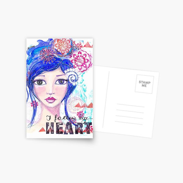I follow my heart | Ich folge meinem Herzen Postkarte
