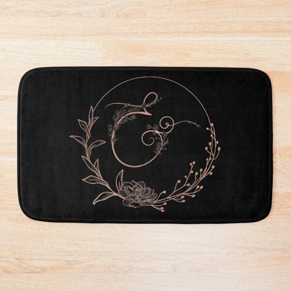 Item preview, Rose Gold Floral Monogram E designed and sold by ModernStyleBoho.