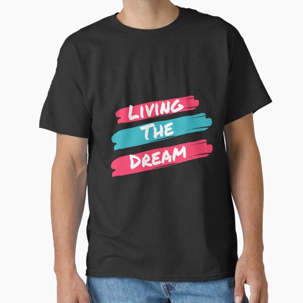 Item preview, Lilving the dream positive attitude inspirational quote designed and sold by dreamwearprints.
