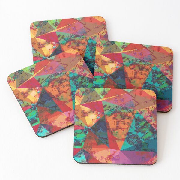 Item preview, abstract geometric triangles colorful pattern designed and sold by cutecrazytshirt.