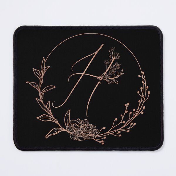 Item preview, Rose Gold Floral Monogram H designed and sold by ModernStyleBoho.