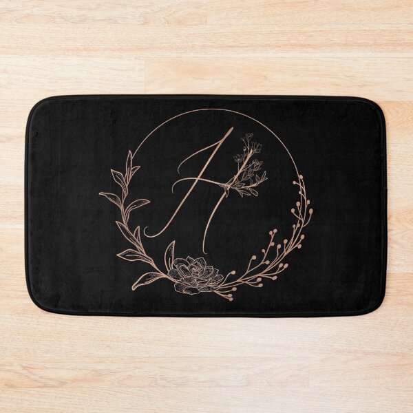 Item preview, Rose Gold Floral Monogram H designed and sold by ModernStyleBoho.