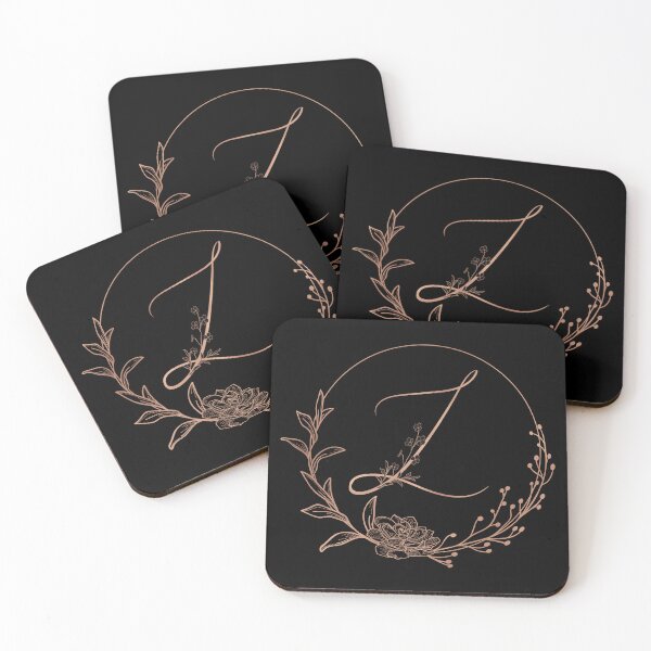 Item preview, Rose Gold Floral Monogram I designed and sold by ModernStyleBoho.
