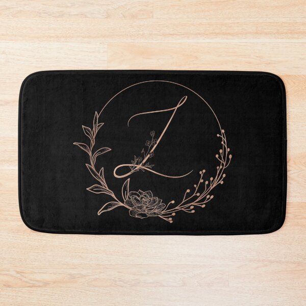 Item preview, Rose Gold Floral Monogram I designed and sold by ModernStyleBoho.