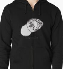 Thinking Cap on TShirt by Alex - dark shirt Zipped Hoodie