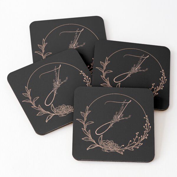 Item preview, Rose Gold Floral Monogram J designed and sold by ModernStyleBoho.