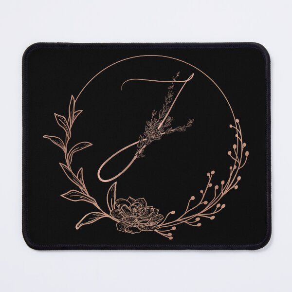 Item preview, Rose Gold Floral Monogram J designed and sold by ModernStyleBoho.