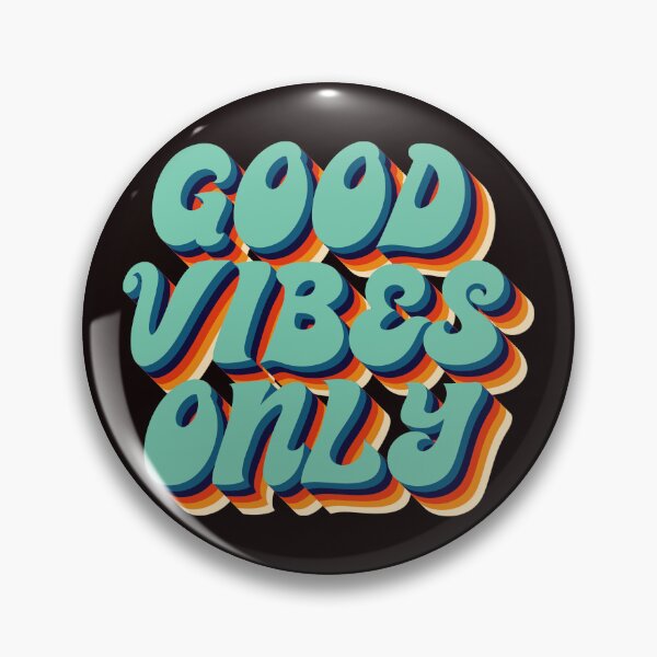 Item preview, Good vibes only quote retro colors designed and sold by NerdnGeekshop.