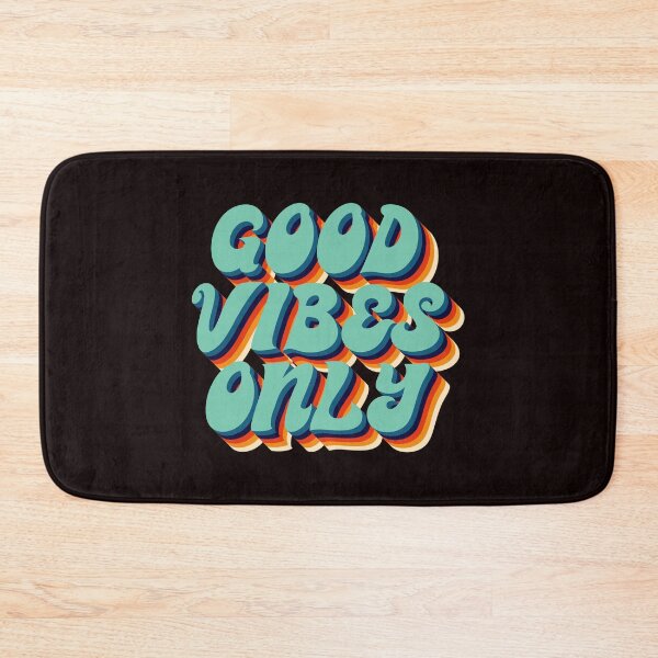 Item preview, Good vibes only quote retro colors designed and sold by NerdnGeekshop.