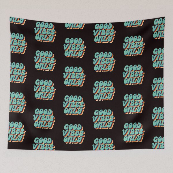 Item preview, Good vibes only quote retro colors designed and sold by NerdnGeekshop.