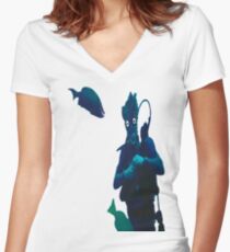 Uh Oh!!!! Women's Fitted V-Neck T-Shirt