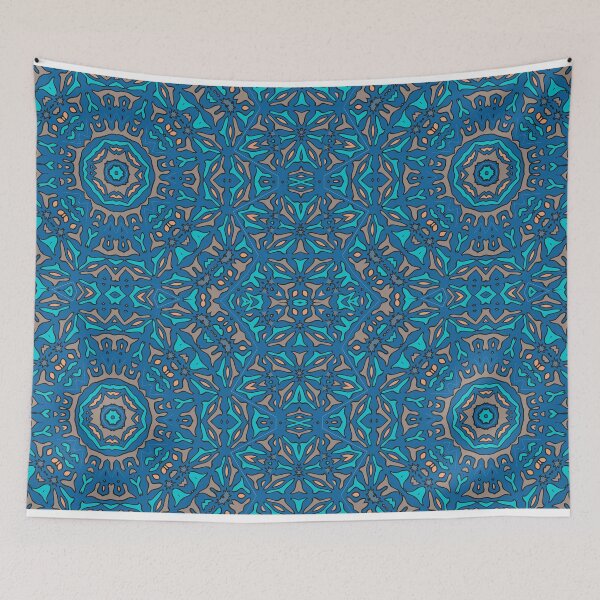 Item preview, Patrón transparente floral azul designed and sold by TheCosmoWest.