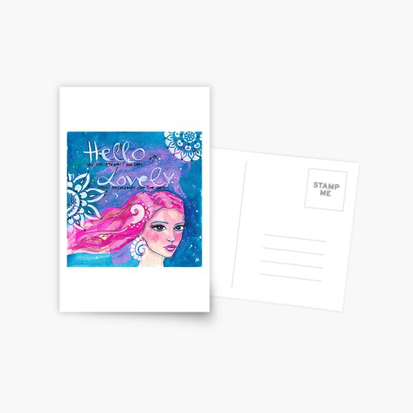 Hello Lovely Postkarte