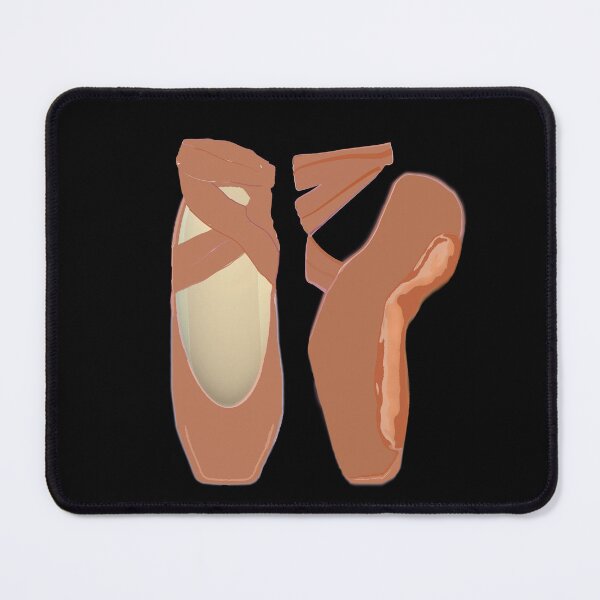 Item preview, Medium Brown Skin Tone Ballerina Pointe Shoes (Black Background) designed and sold by ArtByLM.