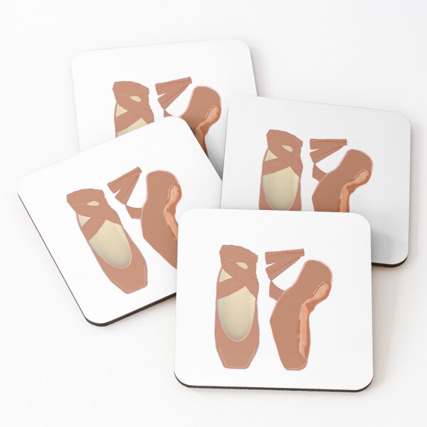 Item preview, Medium Brown Skin Tone Ballerina Pointe Shoes (White Background) designed and sold by ArtByLM.