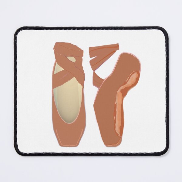 Item preview, Medium Brown Skin Tone Ballerina Pointe Shoes (White Background) designed and sold by ArtByLM.