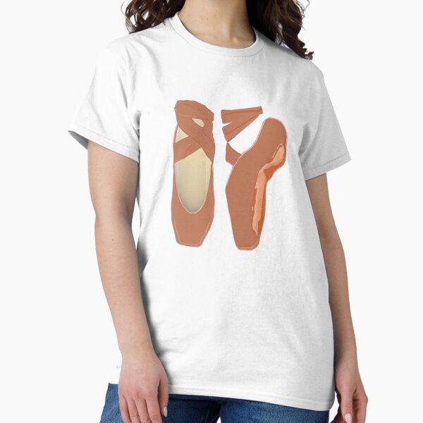Item preview, Medium Brown Skin Tone Ballerina Pointe Shoes (White Background) designed and sold by ArtByLM.