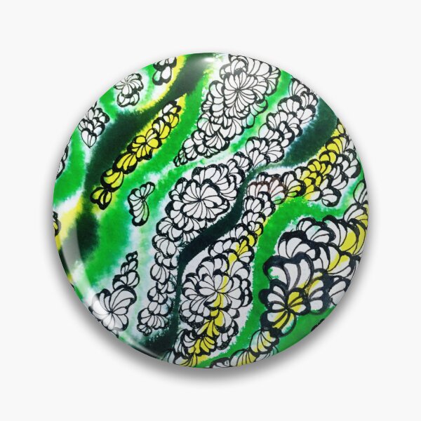 Item preview, Green Diagonal Watercolor Doodle Artwork by Jolene Edwards  designed and sold by CurlyClaraBelle.