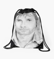 David Tennant sketch Drawstring Bag