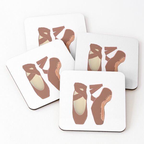 Item preview, Deep Brown Skin Tone Ballerina Pointe Shoes (White Background) designed and sold by ArtByLM.