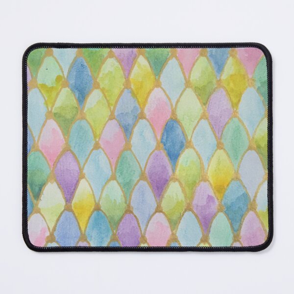 Item preview, Pastel Scallop Pattern Watercolor Artwork by Jolene Edwards designed and sold by CurlyClaraBelle.