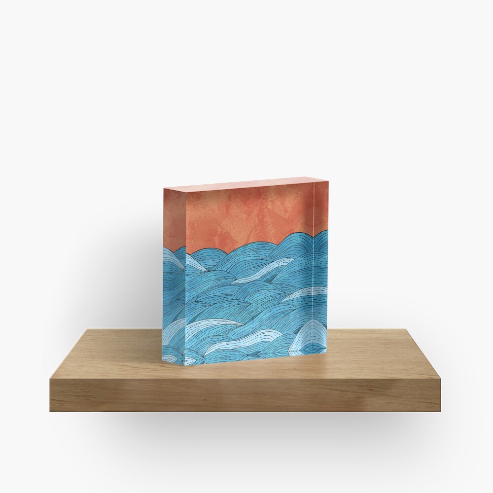The blue sea Acrylic Block