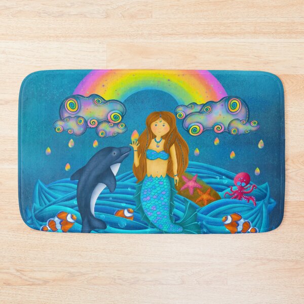 Item preview, Mermaid and Ocean Friends in Rainstorm designed and sold by HushTheMoon.