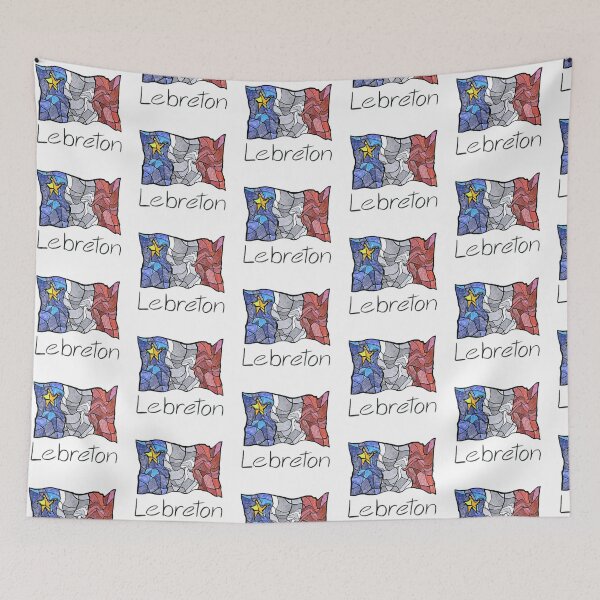 Item preview, Acadian Flag pastel liquid mosaic Lebreton  - Drapeau acadien mosaïque liquide pastel vitrail Lebreton designed and sold by ColoursOfFrance.