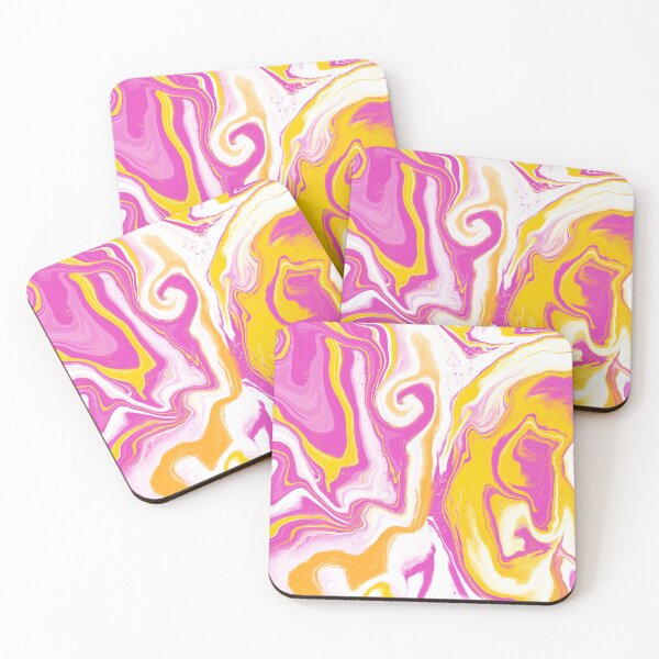 Item preview, Hot pink and orange marbled pattern designed and sold by thephoenixsoul.