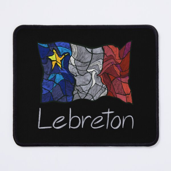 Item preview, Acadian Flag pastel liquid mosaic Lebreton  - Drapeau acadien mosaïque liquide pastel vitrail Lebreton designed and sold by ColoursOfFrance.