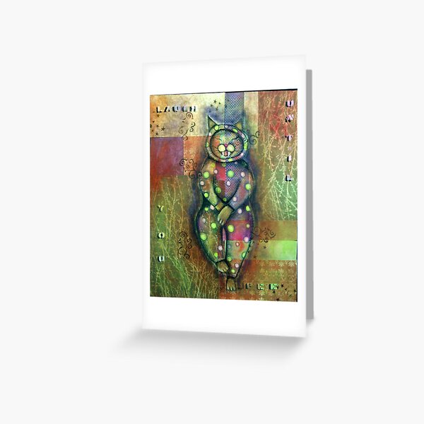 Cat Art Print by ANGIECLEMENTINE Greeting Card