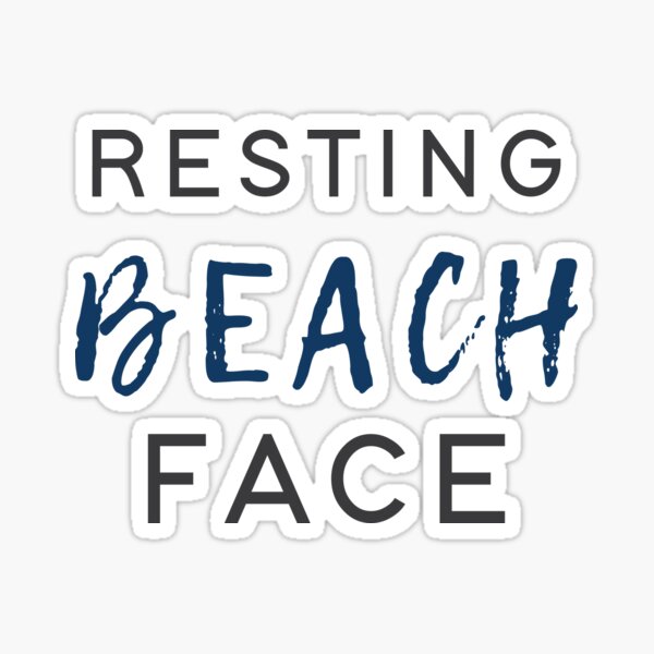 Resting Beach Face Sticker
