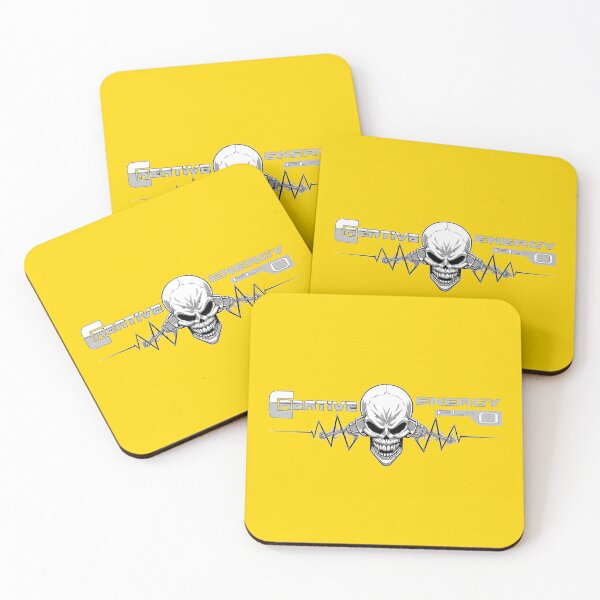 Item preview, WEIRDO - Creative Energy Flo - Skull - Black and White - Yellow designed and sold by hector2ortega.