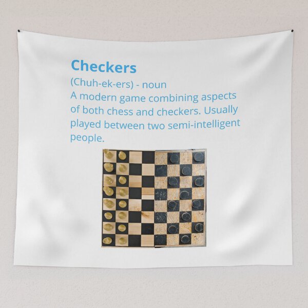 Item preview, Funny Checkers and Chess Game Board Definition Edit Photoshopped designed and sold by Lu &  Partners.