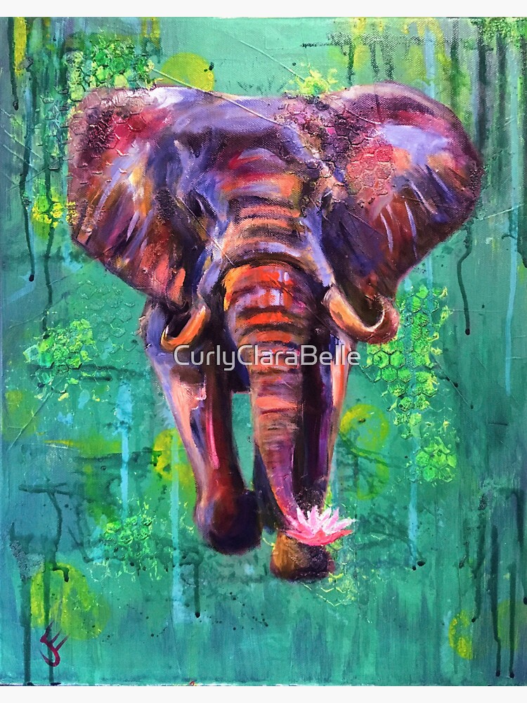 "Gentle Giant Elephant Artwork by Jolene Edwards" Sticker for Sale by
