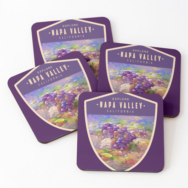 Item preview, Travel Badge California Wine Grapes Napa Valley designed and sold by CattlettArt.