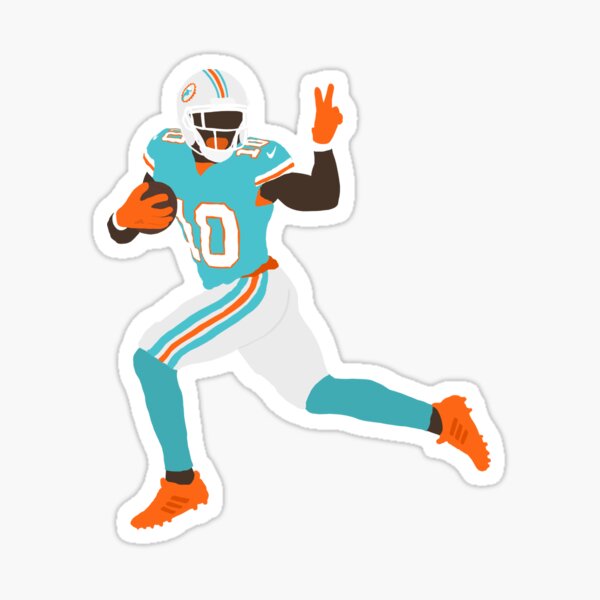 Tyreek Hill Miami Cartoon WHT