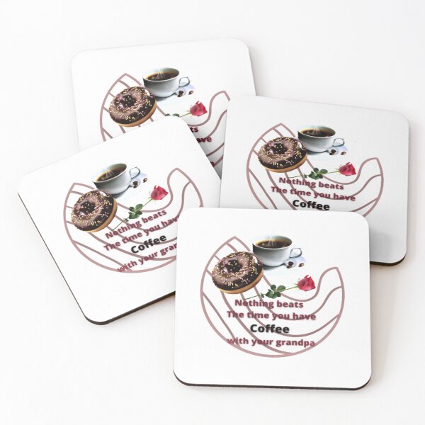 Item preview, nothing beats the time you have coffee with your grandpa, All Things is Possible With Coffee, funny coffee motivation, Donut coffee morning designed and sold by Nicedeco.