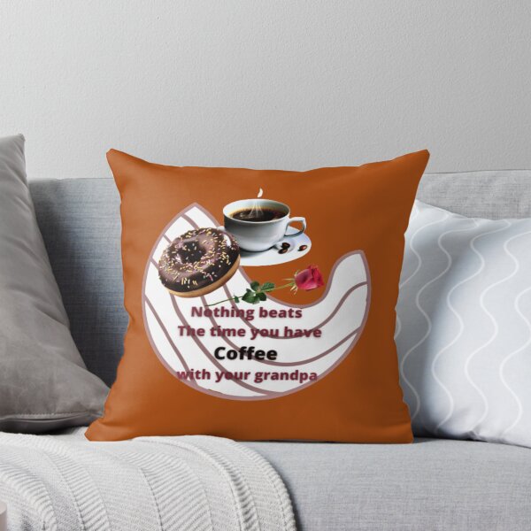 Item preview, nothing beats the time you have coffee with your grandpa, All Things is Possible With Coffee, funny coffee motivation, Donut coffee morning designed and sold by Nicedeco.