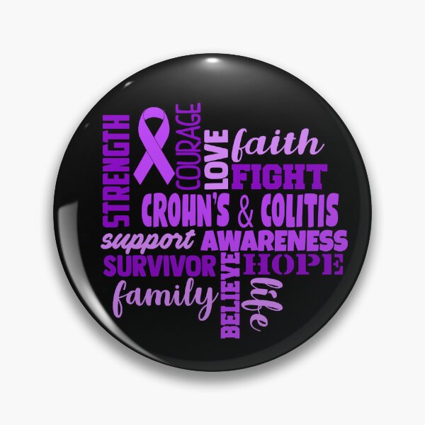 Item preview, Crohn's & Colitis Awareness - Strength Courage Faith Hope Love Fight Support Survivor Family Life Believe designed and sold by Hilten.