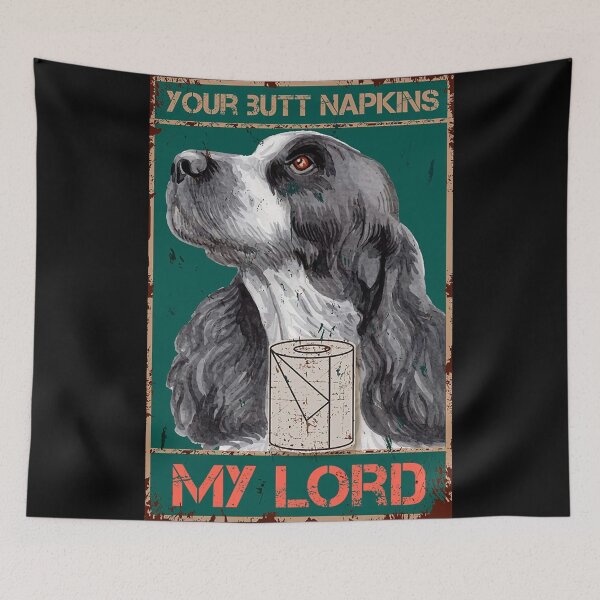Item preview, The Vintage Your Butt Napkins My Lord Poster Dog Tissue designed and sold by Donna Gomez.