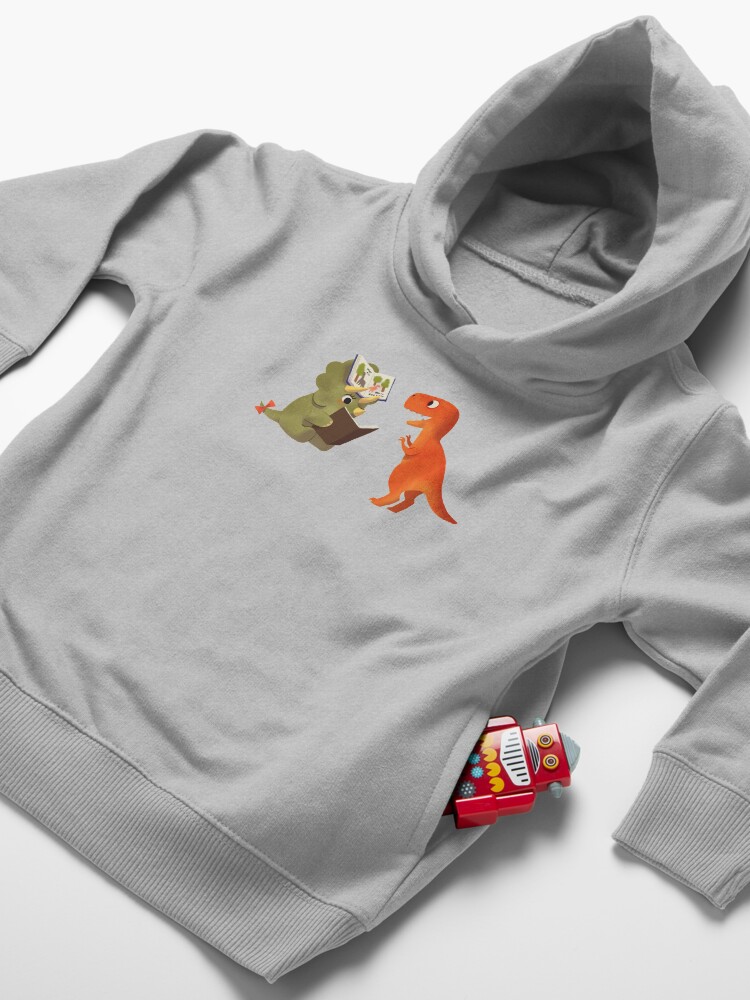 Thumbnail 4 of 5, Toddler Pullover Hoodie, BOOK DINOSAURS 04 designed and sold by bonniepangart.