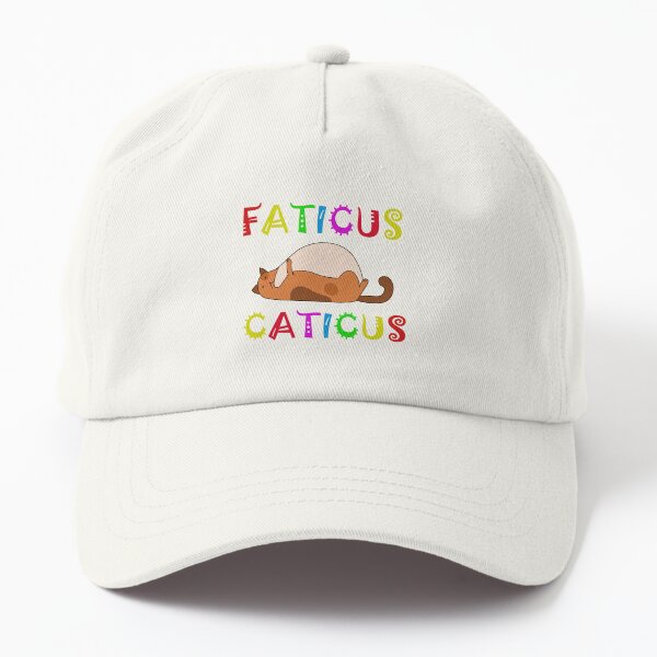 Faticus Caticus Funny Cat Saying Quote colorful Dad Hat