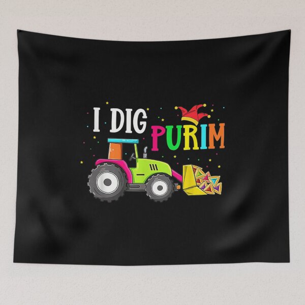 Item preview, I Dig Purim Hamantaschen Tractor Jewish Toddlers Boys Girls  designed and sold by doriaali.