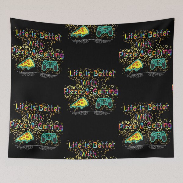 Item preview, Life is better with pizza & gaming  designed and sold by KellyBrook5259.