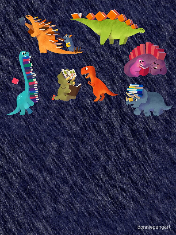 Thumbnail 7 of 7, Tri-blend T-Shirt, BOOK DINOSAURS designed and sold by bonniepangart.